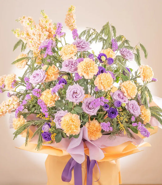 Lavender Elegance Grand Opening Flower Stand