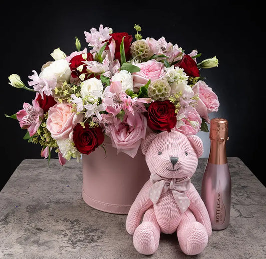 Pink Me Up Flower Hatbox